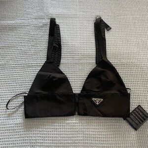 Prada Black Zipper Bra